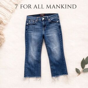 ✨ 7 For All Mankind Raw Hem Cropped Jeans – Size 27 ✨